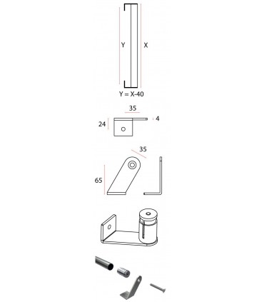 Poignée modulaire série Easy flat déporté technique