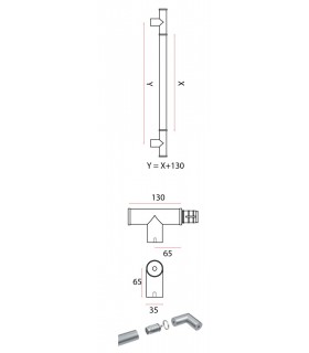 Poignée modulaire série Easy round extrémité en T technique