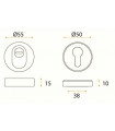 Rosace de protection ronde double en inox aisi 316 Rosace de protection ronde double en inox aisi 316