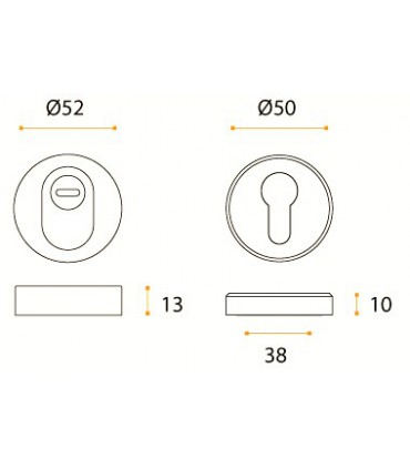 Rosace de protection ronde double inox aisi 316