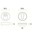 Rosace de protection ronde double inox aisi 316 Rosace de protection ronde double inox aisi 316