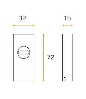 Rosace de protection rectangulaire simple inox aisi 316 Rosace de protection rectangulaire simple inox aisi 316