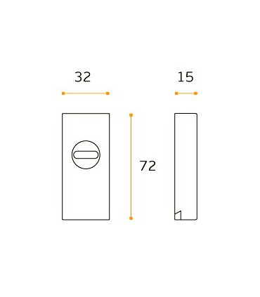 Rosace de protection rectangulaire simple inox aisi 316