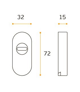 Rosace de protection ovale inox aisi 316 Rosace de protection ovale inox aisi 316