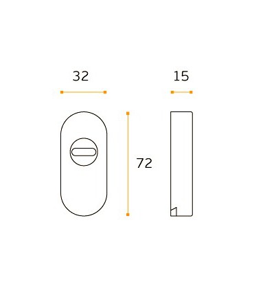 Rosace de protection ovale inox aisi 316