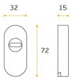 Rosace de protection ovale inox aisi 316 Rosace de protection ovale inox aisi 316