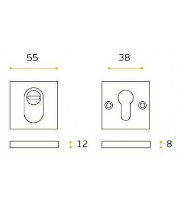 Rosace de protection carrée double inox aisi 304