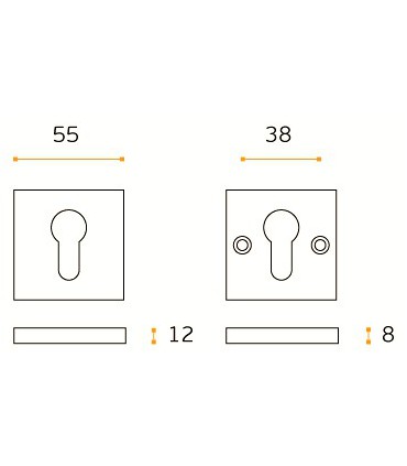 Rosace de protection carrée double inox aisi 304