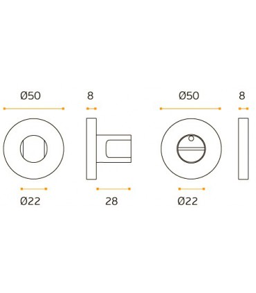 Rosace a condamnation bouton standard