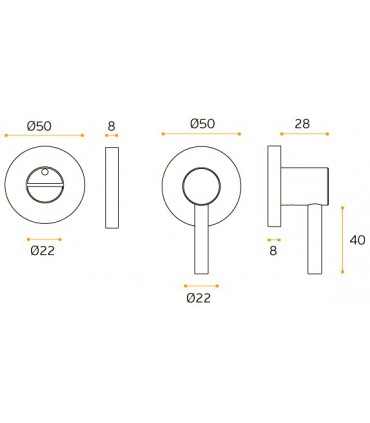 Rosace a condamnation avec bouton Easy B10