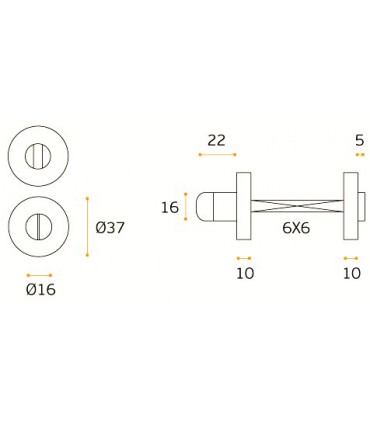 Rosace a condamnation Ø 37 mm
