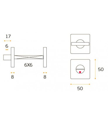 Rosace a condamnation carrée avec ou sans voyant