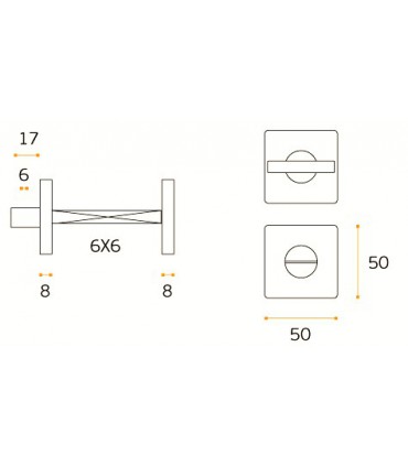 Rosace a condamnation carrée avec ou sans voyant