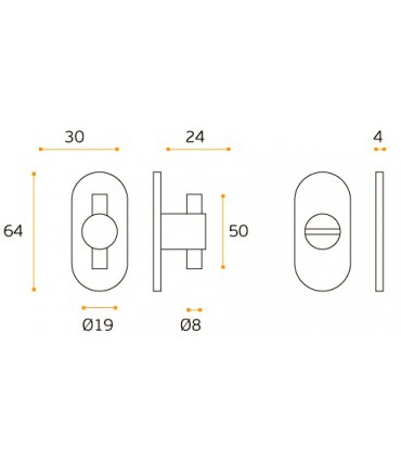 Rosace a condamnation Ovale