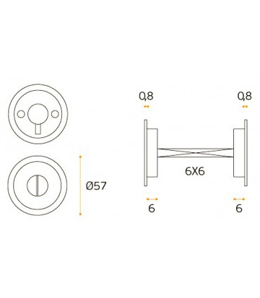 Rosace a condamnation à encastrer