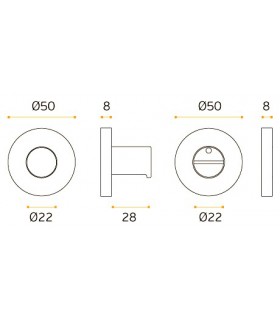 Rosace a condamnation bouton Shape B5 Rosace a condamnation bouton Shape B5