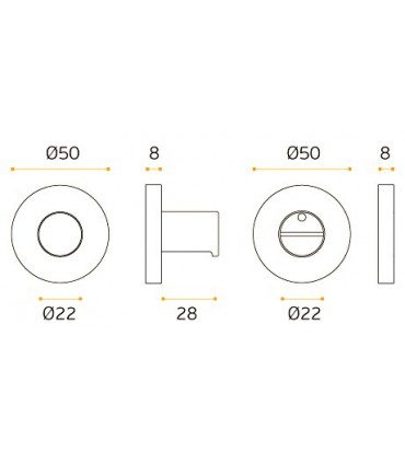 Rosace a condamnation bouton Shape B5