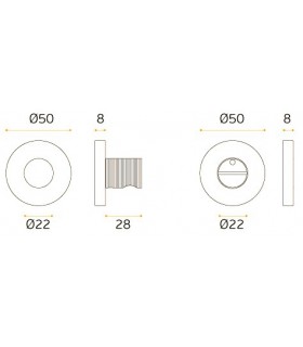 Rosace a condamnation bouton Finger B8 Rosace a condamnation bouton Finger B8