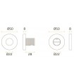 Rosace a condamnation bouton Finger B8 Rosace a condamnation bouton Finger B8