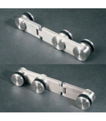 Charnière inox verre / verre 90°