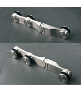 Charnière inox ouverture à 90° verre sur verre