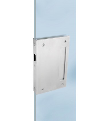 Gâche pour serrure à crochet pour porte coulissante en verre