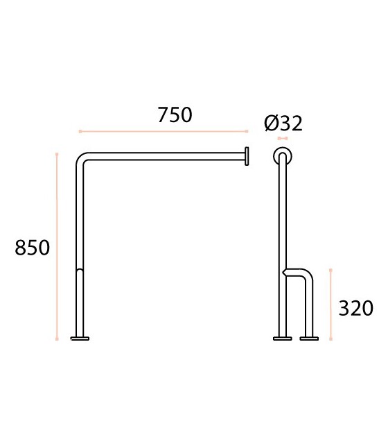 Barre De Renfort D'angle Pour Paroi Ixia Walk-in | Téréva