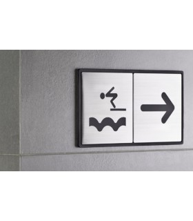 Pictogramme double sur support abs