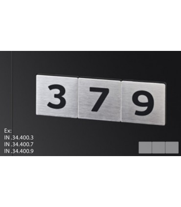 Chiffre gravure laser sur plaque inox de 75 mm