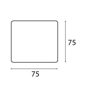 Chiffre gravure laser sur plaque inox de 75 mm