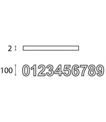 Chiffre découpé en Inox 304 sur adhésif