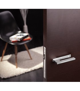 Paire de poignée sur plaque rectangulaire série Slim