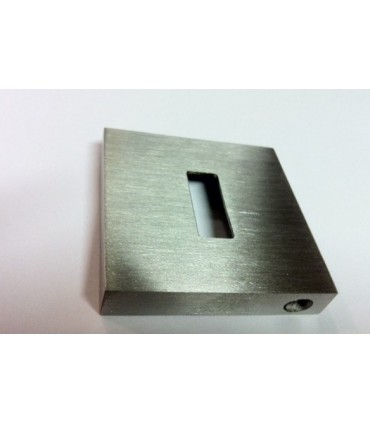 Rosace carrée pour entrée de clé avec découpe rectangulaire