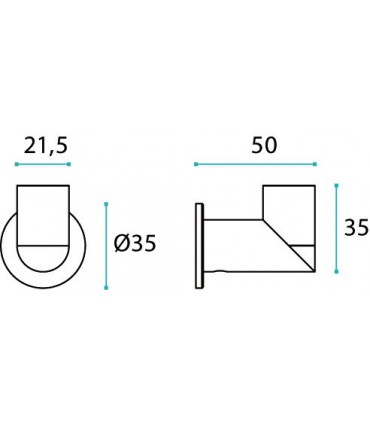Patère inox et wengé naturel série Wengé