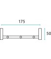 Patère triple en inox série Fine Patère triple en inox série Fine