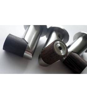 Patère inox et wengé naturel série Wengé Patère inox et wengé naturel série Wengé