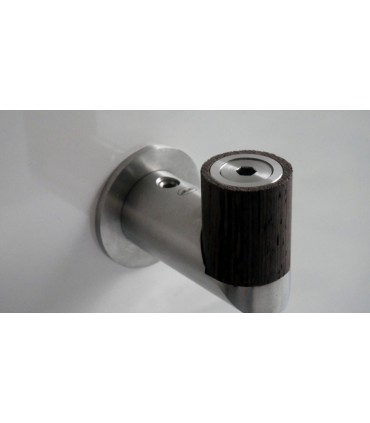 Patère inox et wengé naturel série Wengé