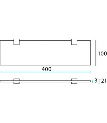 Etagère en inox série Quadrato