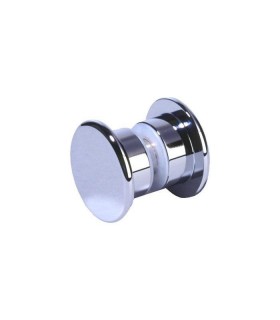 Poignée bouton plat chromé brillant Poignée bouton plat chromé brillant