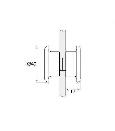 Poignée bouton plat dimensions
