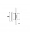 Poignée bouton plat dimensions Poignée bouton plat dimensions