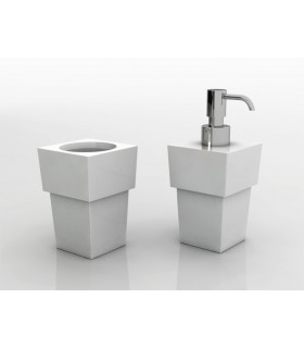 Distributeur de savon liquide à poser série Key + support brosse