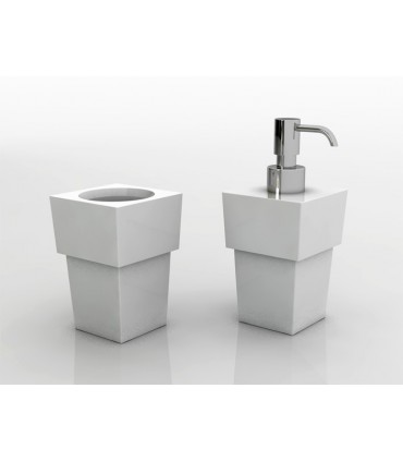 Distributeur de savon liquide à poser série Key + support brosse