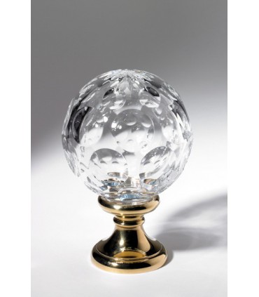 Boule départ de rampe d'escalier motifs ronds transparentss