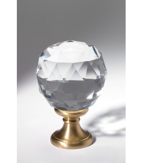Boule départ de rampe d'escalier en cristal plein boule Facettes Boule départ de rampe d'escalier en cristal plein boule Facettes