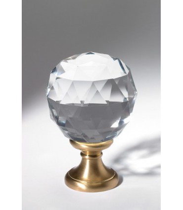Boule départ de rampe d'escalier en cristal plein boule Facettes
