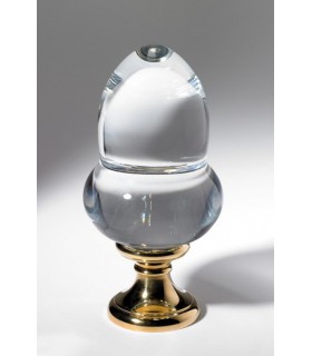 Boule départ de rampe d'escalier en cristal plein forme Gland lisse Boule départ de rampe d'escalier en cristal plein forme Gland lisse