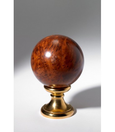 Boule départ de rampe d'escalier en Racine de tuya naturel