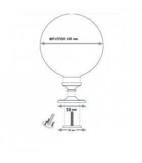 Boule départ de rampe d'escalier biseaux en cristal ciselé main Boule départ de rampe d'escalier biseaux en cristal ciselé main
