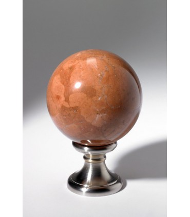 Boule départ de rampe d'escalier en Marbre brun 